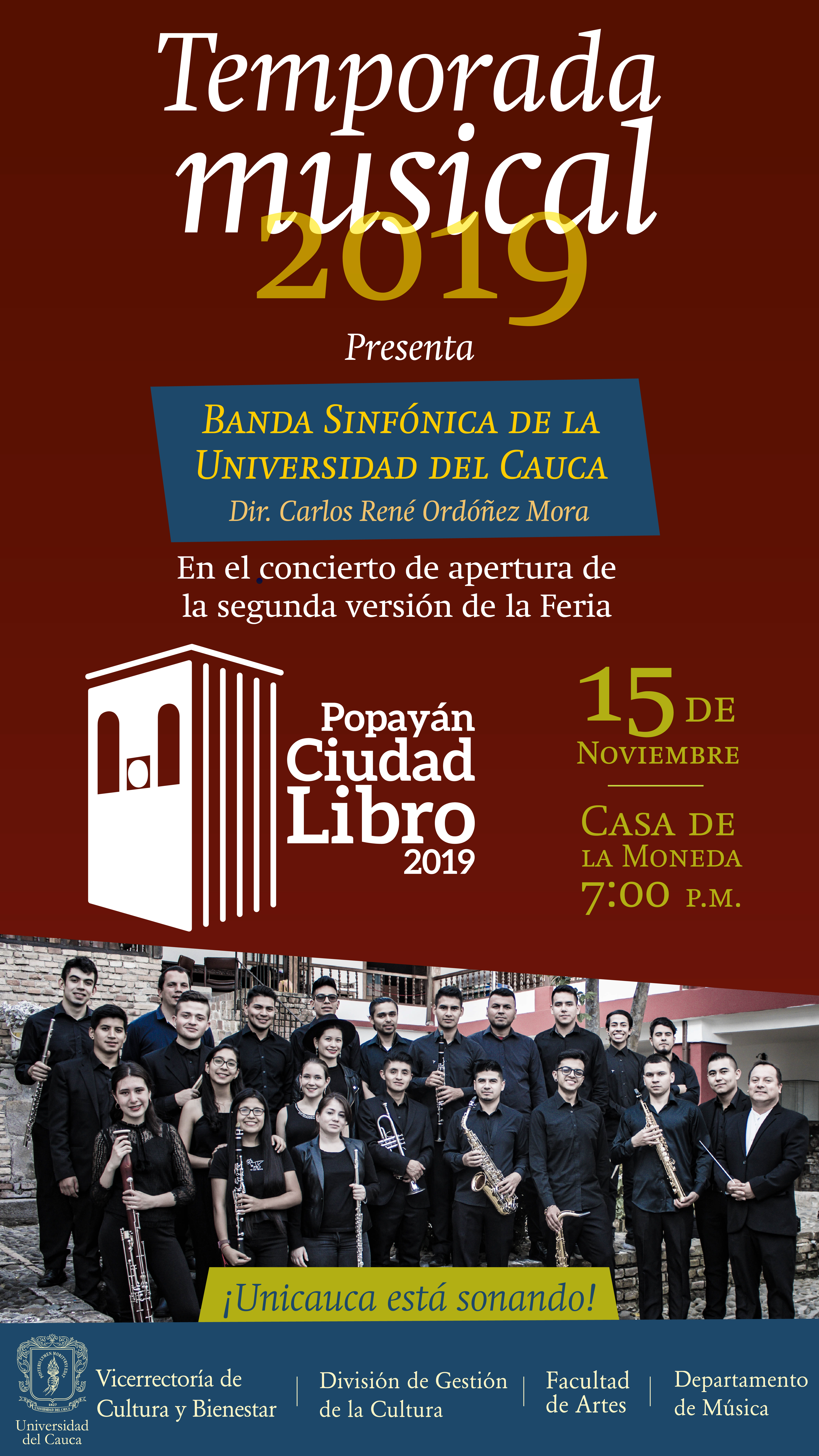  Banda Sinfónica Universidad del Cauca.