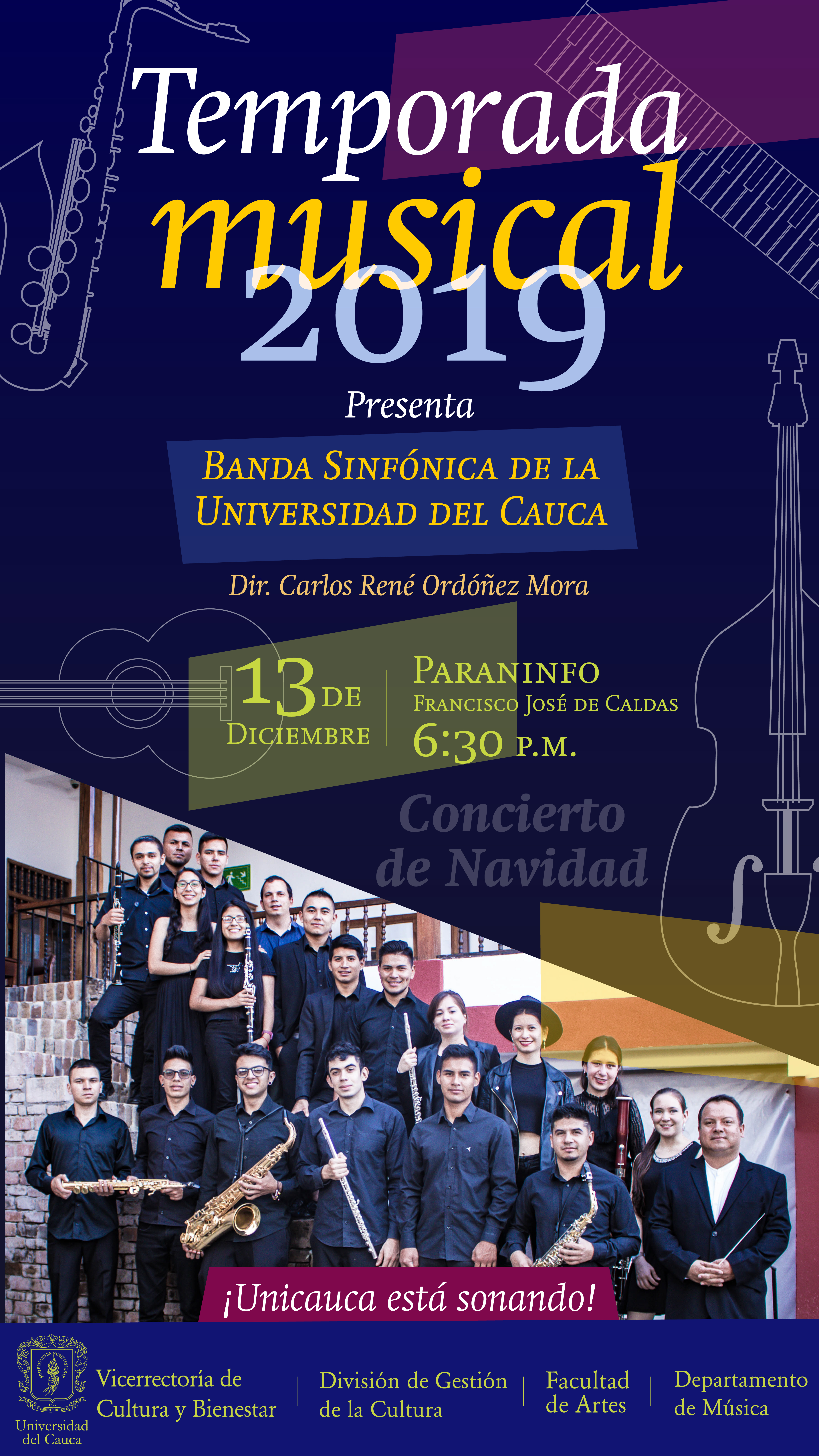 Banda Sinfónica de la Universidad del Cauca.