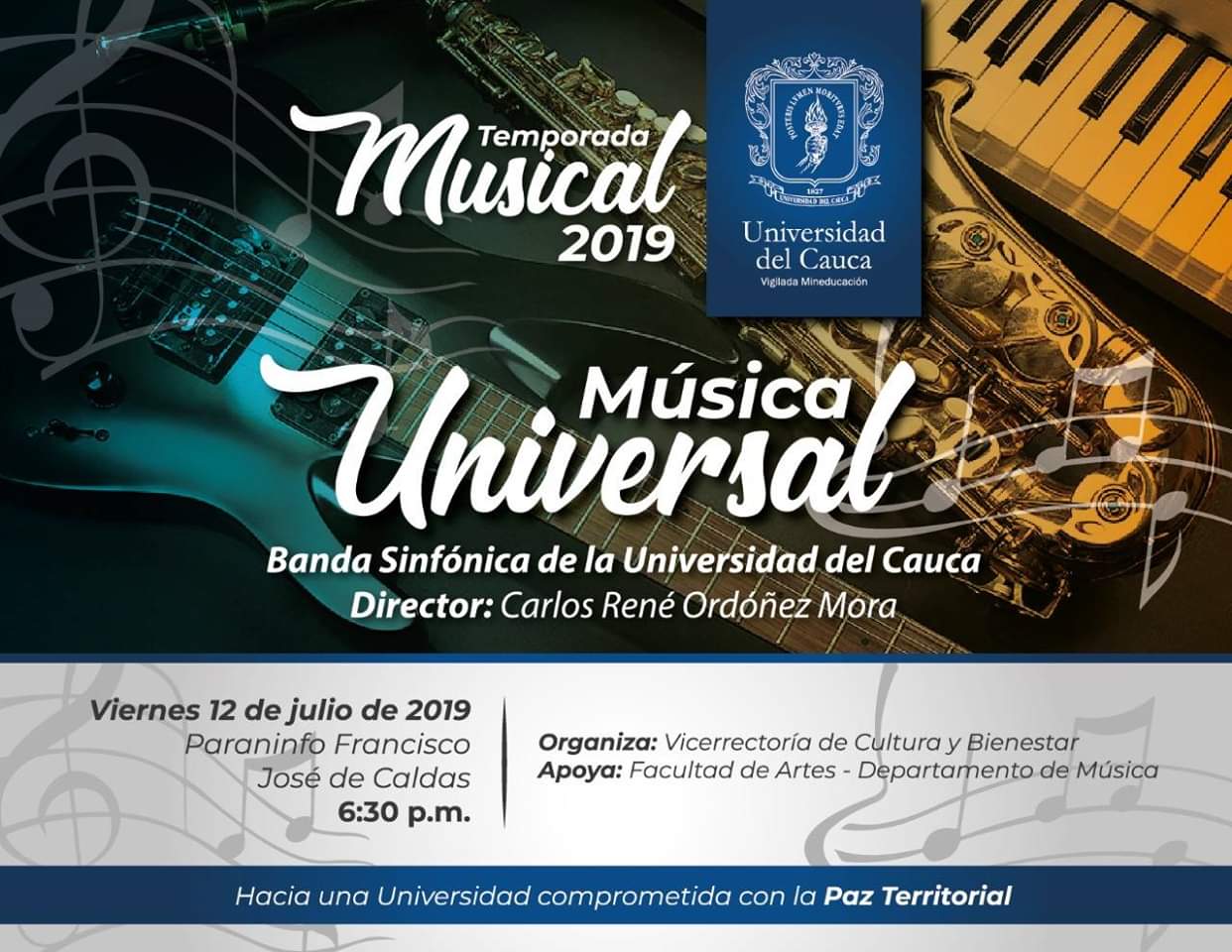 Banda Sinfónica de la Universidad del Cauca.