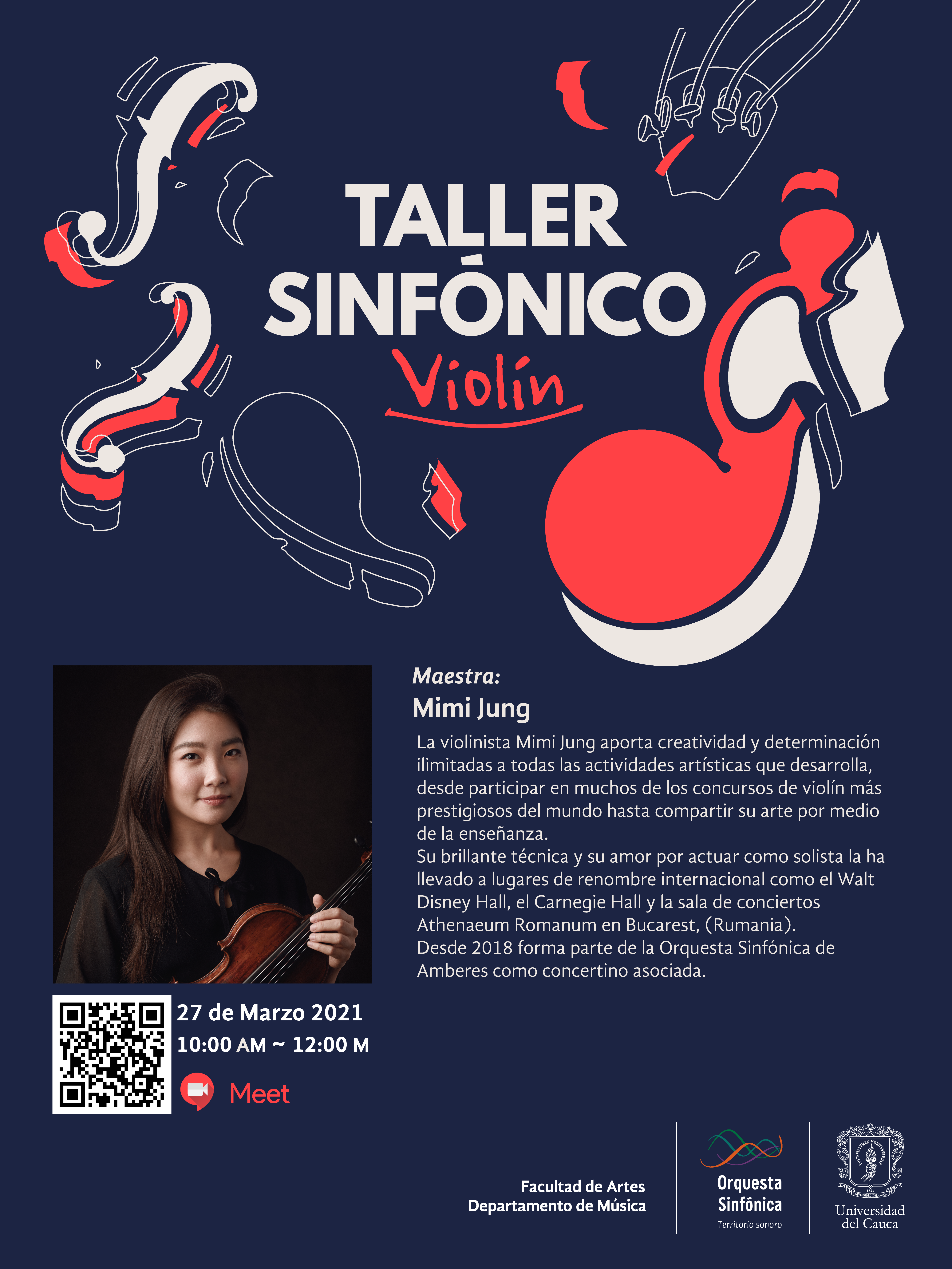 Taller Sinfónico con Mimi Jung, Violín. 